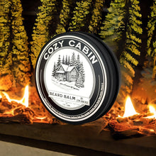 Load image into Gallery viewer, Cozy Cabin All Natural - Beard Box Set - Beard Balm and Oil - Reusable leather box.
