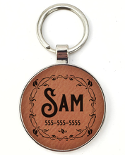 Charger l&#39;image dans la galerie, Pet / Dog tag Personalized leather and metal with matching giftbox! -  DESIGN YOUR OWN -Custom - Personalized
