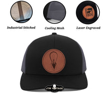 Charger l&#39;image dans la galerie, Leather Patch hat -  DESIGN YOUR OWN -Custom - Personalized
