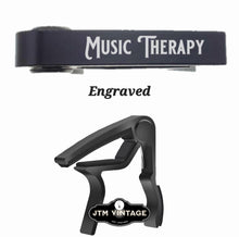 Charger l&#39;image dans la galerie, &quot;Music Therapy&quot; Engraved Guitar Capo
