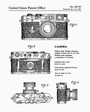 Cargar imagen en el visor de la galería, Film Camera Patent drawing - laser Engraved necklace - 925 Sterling Silver
