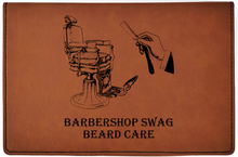 Cargar imagen en el visor de la galería, Barbershop Swag All Natural - Beard Box Set - Beard Balm and Oil - Reusable leather box.
