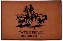 Charger l&#39;image dans la galerie, Cattle Driver - All Natural - Beard Box Set - Beard Balm and Oil - Reusable leather box.
