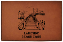 Cargar imagen en el visor de la galería, Lakeside - All Natural - Beard Box Set - Beard Balm and Oil - Reusable leather box.
