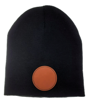 Load image into Gallery viewer, Leather Patch Beanie - DESIGN YOUR OWN - Custom - Personalized
