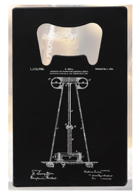Tesla wardenclyffe tower patent - Bottle Opener - Metal