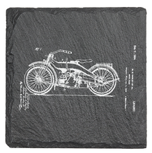 Cargar imagen en el visor de la galería, Harley Motorcycle Patent  - Laser engraved fine Slate Coaster
