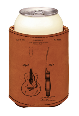 Gretsch Guitar patent drawing - engraved leather beverage holder