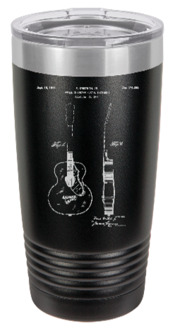 Gretsch Guitar - engraved Tumbler - insulated stainless steel travel mug