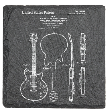 Gibson Semi hollow body Electric guitar - Laser engraved fine Slate Coaster
