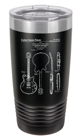 Gibson Semi hollow body Electric guitar - engraved Tumbler - insulated stainless steel travel mug