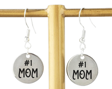 Load image into Gallery viewer, #1 MOM - charm pendant Earrings
