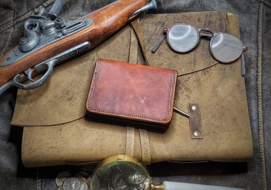 Handmade leather Wallet by JTM VINTAGE - cowhide bi-fold