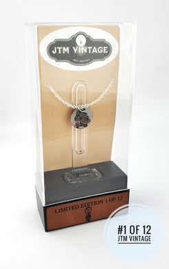 Limited Edition (1 of 12) Color laser engraved Mushroom necklace - 925 Silver