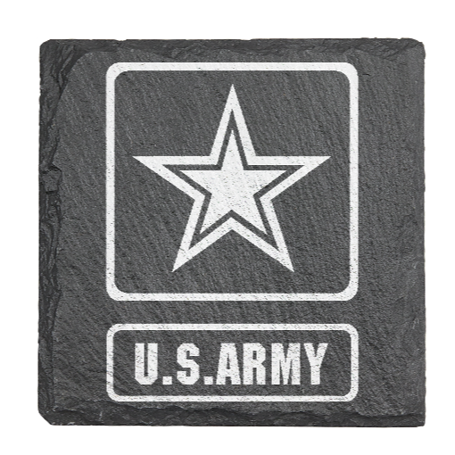 ARMY - Laser engraved fine Slate Coaster