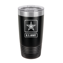 Cargar imagen en el visor de la galería, ARMY - engraved Tumbler - insulated stainless steel travel mug
