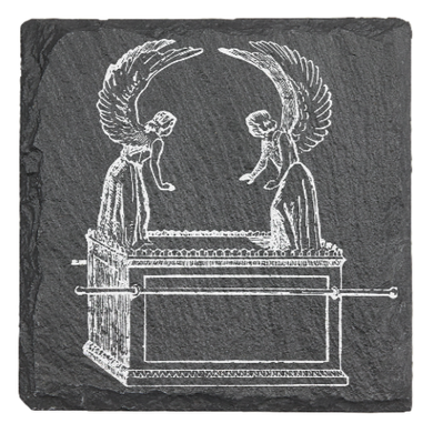 Ancient Ark of the Covenant sacred chest on fine Slate Coaster