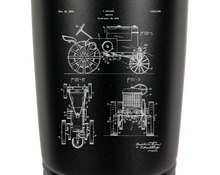 Load image into Gallery viewer, Farm equipment tractor blueprint - engraved Tumbler - insulated stainless steel travel mug
