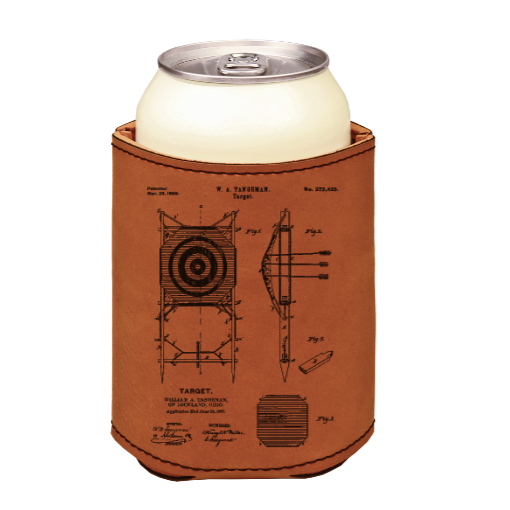 Archery Target Patent - engraved leather beverage holder