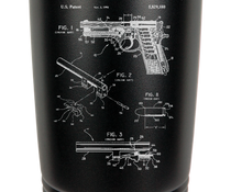 Load image into Gallery viewer, Beretta arms patent drawing - engraved Tumbler - insulated stainless steel travel mug
