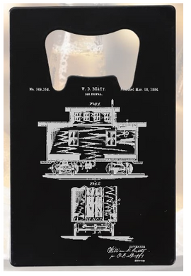 Caboose car railroad engineer - Bottle Opener - Metal