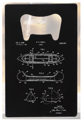 Canoe patent drawing - Bottle Opener - Metal