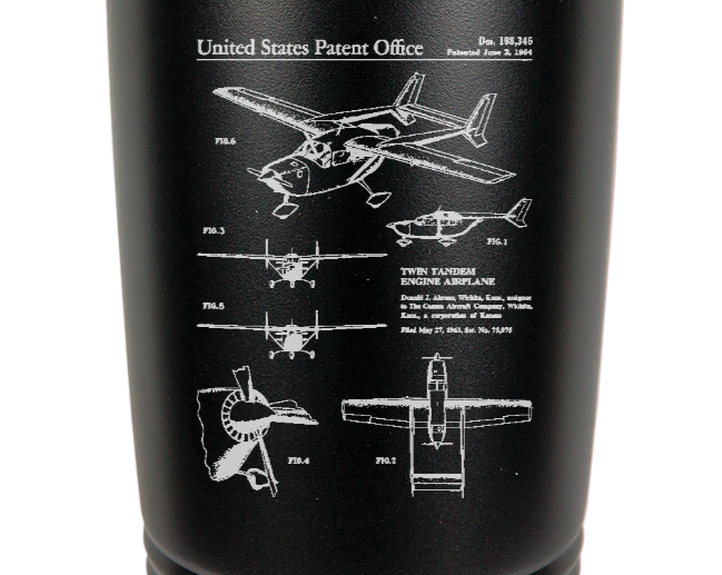 Cessna Airplane - engraved Tumbler