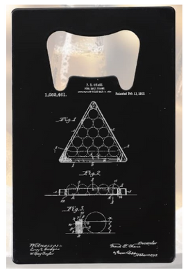 Billiard Triangle Pool ball rack - Bottle Opener - Metal