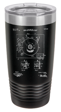 Vinyl Record Player - engraved Tumbler - insulated stainless steel travel mug