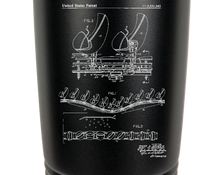 Charger l&#39;image dans la galerie, Disney haunted mansion ride car patent drawing - engraved Tumbler - insulated stainless steel travel mug
