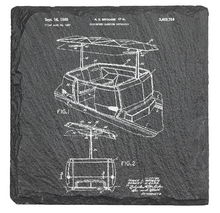 Charger l&#39;image dans la galerie, Disney Transportation People Mover patent drawing  - Laser engraved fine Slate Coaster
