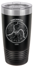 Load image into Gallery viewer, Cincinnati Ohio Downtown MAP - engraved Tumbler - insulated stainless steel travel mug
