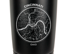 Load image into Gallery viewer, Cincinnati Ohio Downtown MAP - engraved Tumbler - insulated stainless steel travel mug
