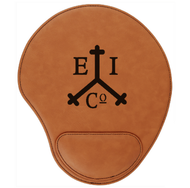 Dutch east india company Logo - engraved Leather Mouse Pad