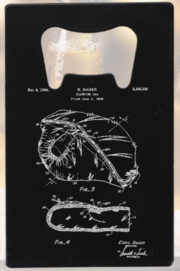 Eddie Bauer Sleeping Bag patent drawing for Camping  - Bottle Opener - Metal