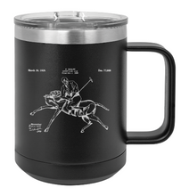 Charger l&#39;image dans la galerie, Equestrian Vintage Polo Player on Horse - MUG engraved Insulated Stainless steel
