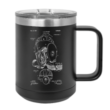 Load image into Gallery viewer, Football Helmet patent drawing - MUG - engraved Insulated Stainless steel
