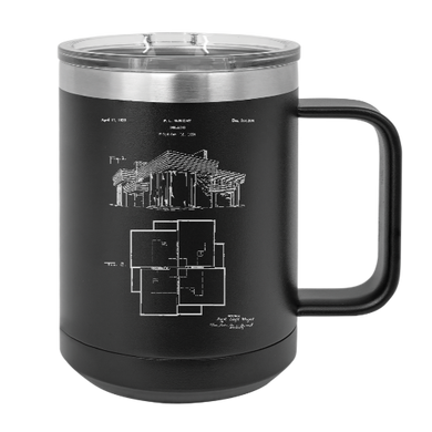 1938 Frank Lloyd Wright House Dwelling - MUG - engraved Insulated Stainless steel