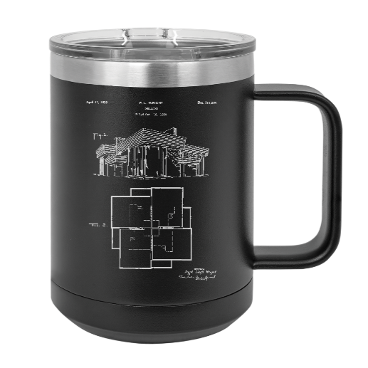 1938 Frank Lloyd Wright House Dwelling - MUG - engraved Insulated Stainless steel