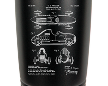 Load image into Gallery viewer, Miniature racing car Patent - engraved Tumbler - insulated stainless steel travel mug
