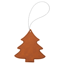 Charger l&#39;image dans la galerie, Leather Christmas Tree Ornament  - DESIGN YOUR OWN -Custom - Personalized
