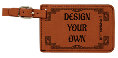 Personalized leather Luggage Tag - DESIGN YOUR OWN - Custom