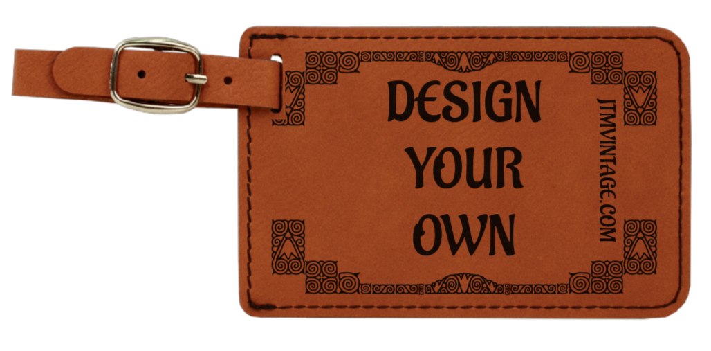 Personalized leather Luggage Tag - DESIGN YOUR OWN - Custom