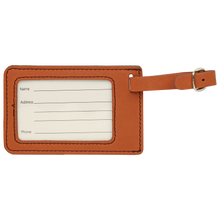 Cargar imagen en el visor de la galería, Personalized leather Luggage Tag - DESIGN YOUR OWN - Custom
