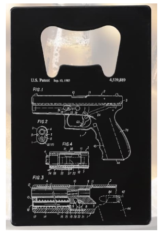 Glock 17 Pistol - Bottle Opener - Metal
