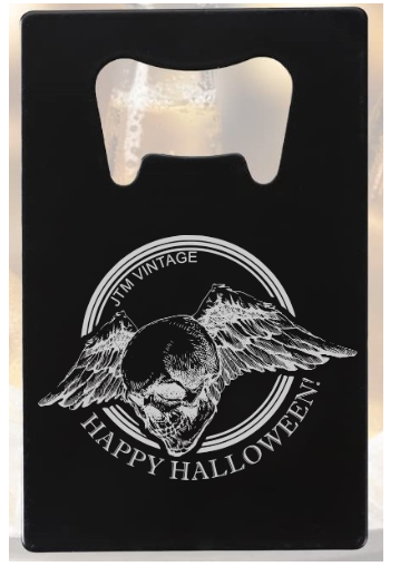 Happy Halloween Flying Skull - Bottle Opener - Metal