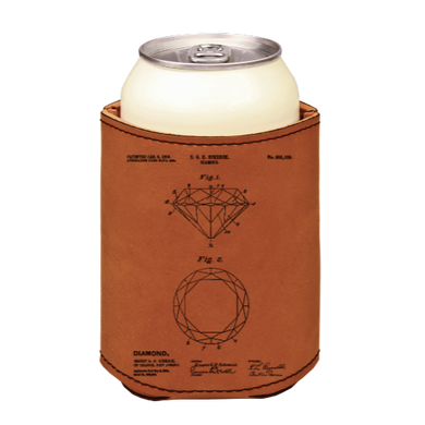 Diamond Patent drawing - engraved leather beverage holder
