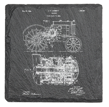 Load image into Gallery viewer, John Deere Tractor - Liggett - Laser engraved fine Slate Coaster
