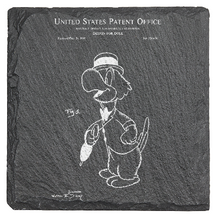 Load image into Gallery viewer, Jose Carioca parrot Patent drawing - Laser engraved fine Slate Coaster
