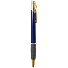 Load image into Gallery viewer, Brass Executive blue and gold Pen with Gripper - DESIGN YOUR OWN - Custom - Personalized
